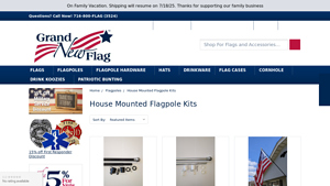 Flagpole Kit for House | Made in America | Grand New Flag - best flag pole kit made in usa