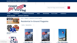 Residential Flag Poles: Telescoping & Heavy Duty - Grand New Flag - usa made flag pole