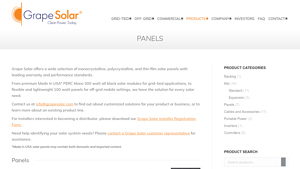 Panels - Grape Solar - solar panels made in usa