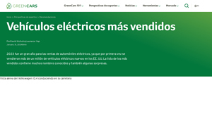 Vehículos eléctricos más vendidos - GreenCars - carros electricos en usa