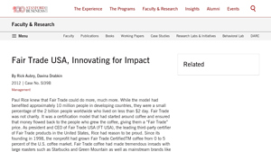 Fair Trade USA, Innovating for Impact | Stanford Graduate School of ... - fair trade usa