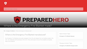 Where is the Emergency Fire Blanket made? - Prepared Hero - fire blankets made in usa