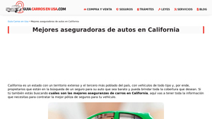 Las 6 mejores aseguranzas de carros en California | 2024 - cuales son las mejores aseguradoras de autos en usa