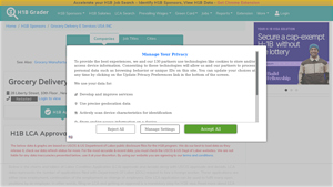 Grocery Delivery E Services USA INC H1B Sponsorship Data - grocery delivery e services usa inc
