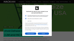 Ahold Delhaize Confirms Data Breach of 2.2M amid INC Ransomware Claims - ahold usa inc