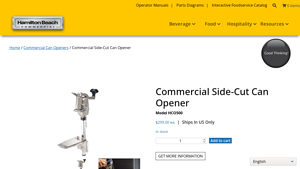 Commercial side-cut can opener - can opener made in usa