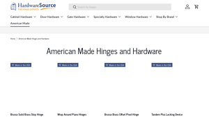 American Made Hinges and Hardware | HardwareSource - usa hardware