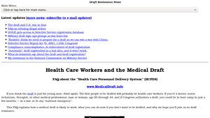 Resisters.info: The Draft, Draft Registration, Draft Resistance, and ... - selective service usa