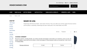 Made in USA - headchange.com - caps made in usa