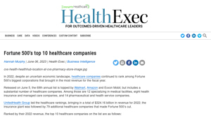 Fortune 500's top 10 healthcare companies - top 10 healthcare companies in usa