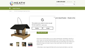 Heath - GK-655 Gamekeeper Suet & Seed Feeder