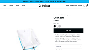 Helinox Chair Zero | Free Shipping & 5 Year Warranty - usa made camp chair