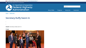 Secretary Duffy Sworn In | FHWA - Federal Highway Administration - secretary of transportation usa
