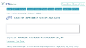 330638183 EIN/TAX ID | HINO MOTORS MANUFACTURING USA, INC ... - HIPAASpace - hino motors manufacturing usa inc
