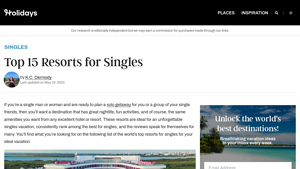 Top 15 Resorts for Singles (and Here's Why) - Holidays - best solo vacations for guys usa