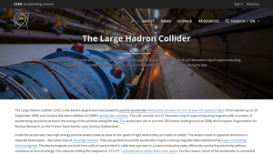 The Large Hadron Collider - CERN - particle accelerator locations in usa