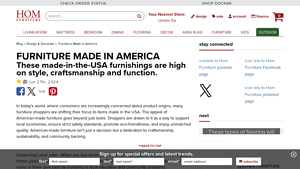 Furniture Made in America - design blog by HOM Furniture - furniture made in america usa