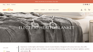 Best Electric Heated Blanket for Winter, Warm Bed Heater | Homlyns - electric blanket made in usa