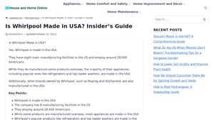 Is Whirlpool Made in USA? Insider's Guide - House and Home Online - fridge made in usa