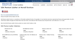 USA Premium Leather at Howell Furniture - leather sofa made in usa