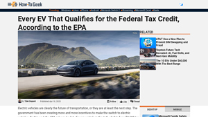 Every Electric Vehicle That Qualifies for the Federal Tax Credit in 2025 - electric suv tax credit eligibility usa