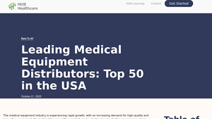 Top 50 US Medical Equipment Distributors Revealed - medical equipment manufacturers in usa