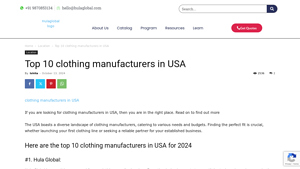 Top 10 clothing manufacturers in USA - Hula Global - dress manufacturers usa