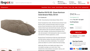 Blastline USA - 50 lbs Brown Aluminum Oxide Abrasive Media