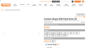 Custom Shape USB Flash Drive 3D - iClick - custom usb usa