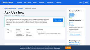 Aak Usa Inc. | See Full Importer History | ImportGenius - aak usa inc