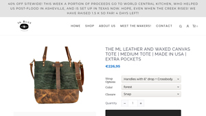 Made in USA | The ML Leather and Waxed Canvas Tote - canvas bags made in usa