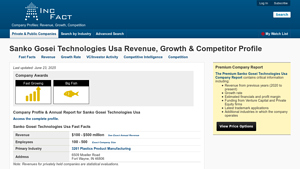 Sanko Gosei Technologies Usa Revenue, Growth & Competitor Profile - sanko gosei technologies usa inc