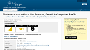 Annual Report on Flextronics International Usa's Revenue, Growth, SWOT ... - flextronics international usa inc