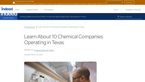 Learn About 10 Chemical Companies Operating in Texas - Indeed - largest chemical companies in usa