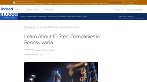 Learn About 10 Steel Companies in Pennsylvania | Indeed.com - big steel companies in usa