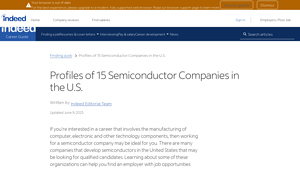 Profiles of 15 Semiconductor Companies in the U.S. | Indeed.com - semiconductor industry in usa