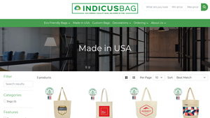 Eco Friendly Canvas Tote Bags - Made in USA - IndicusBag - canvas bags made in usa