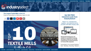 10 Largest Textile Mills in the U.S. - IndustrySelect® - textile factories in usa