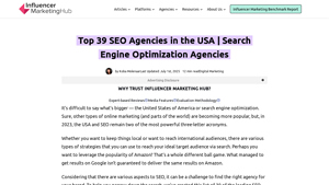 Top 39 SEO Agencies in the USA - Influencer Marketing Hub - best seo company in usa