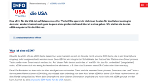eSIM für die USA - Info USA - electronic sim usa