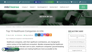Top 10 Healthcare Companies in USA - InfoCleanse - top 10 healthcare companies in usa