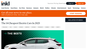The 14 Cheapest Electric Cars In 2025 - inkl - cheap electric cars usa