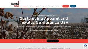 Sustainable Apparel and Textiles Conference USA - Innovation Forum - textile usa