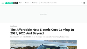 The Affordable New Electric Cars Coming In 2025, 2026 And Beyond - small electric vehicles usa
