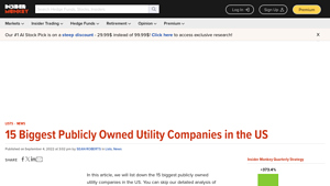 15 Biggest Publicly Owned Utility Companies in the US - biggest utility companies usa