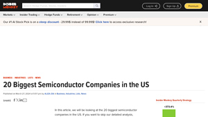 20 Biggest Semiconductor Companies in the US - Insider Monkey - semiconductor companies in usa