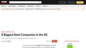 5 Biggest Steel Companies in the US - Insider Monkey - steel companies in usa