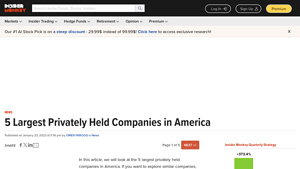 5 Largest Privately Held Companies in America - Insider Monkey - largest privately owned company in the usa
