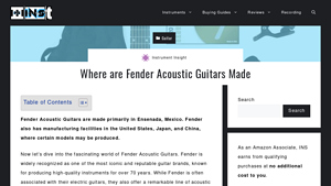 Where Are Fender Acoustic Guitars Made | INS. - Instrument Insight - acoustic guitars made in usa