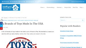13 Brands of Toys Made In The USA - Intelligent Domestications - toys made in usa